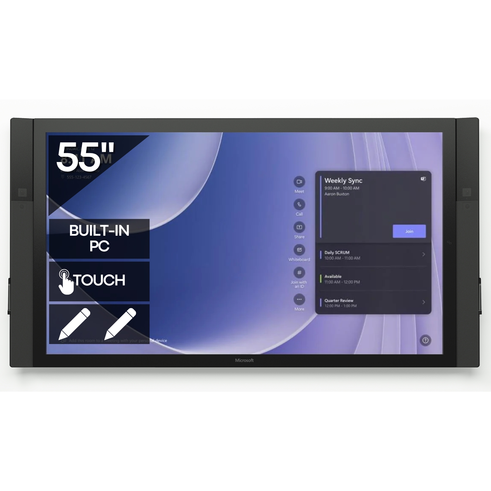 Microsoft Surface Hub v1 55″ | FHD | Interactive Touchscreen | Webcam Speakers