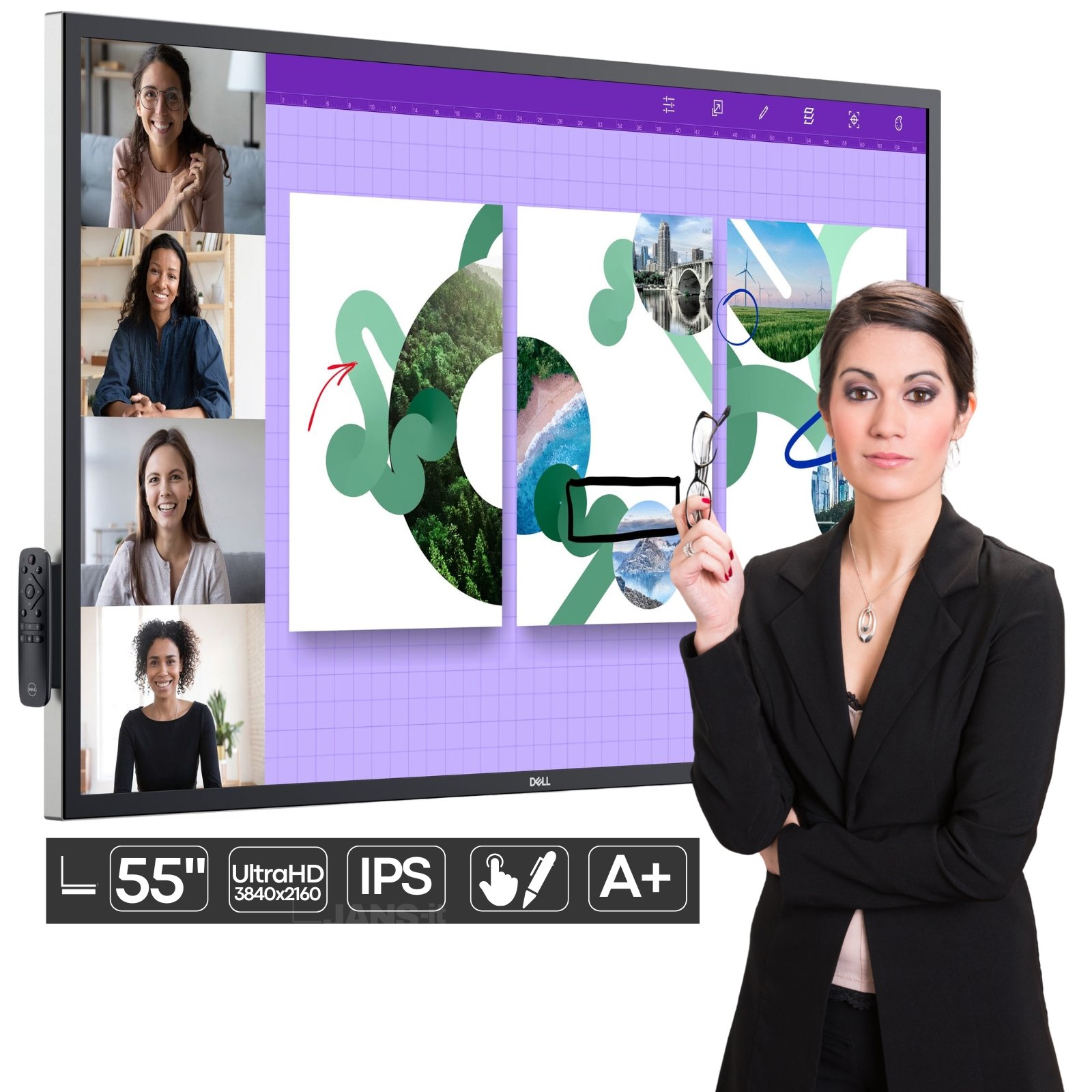 Dell P5524QT 55″ 4K LED IPS Touch