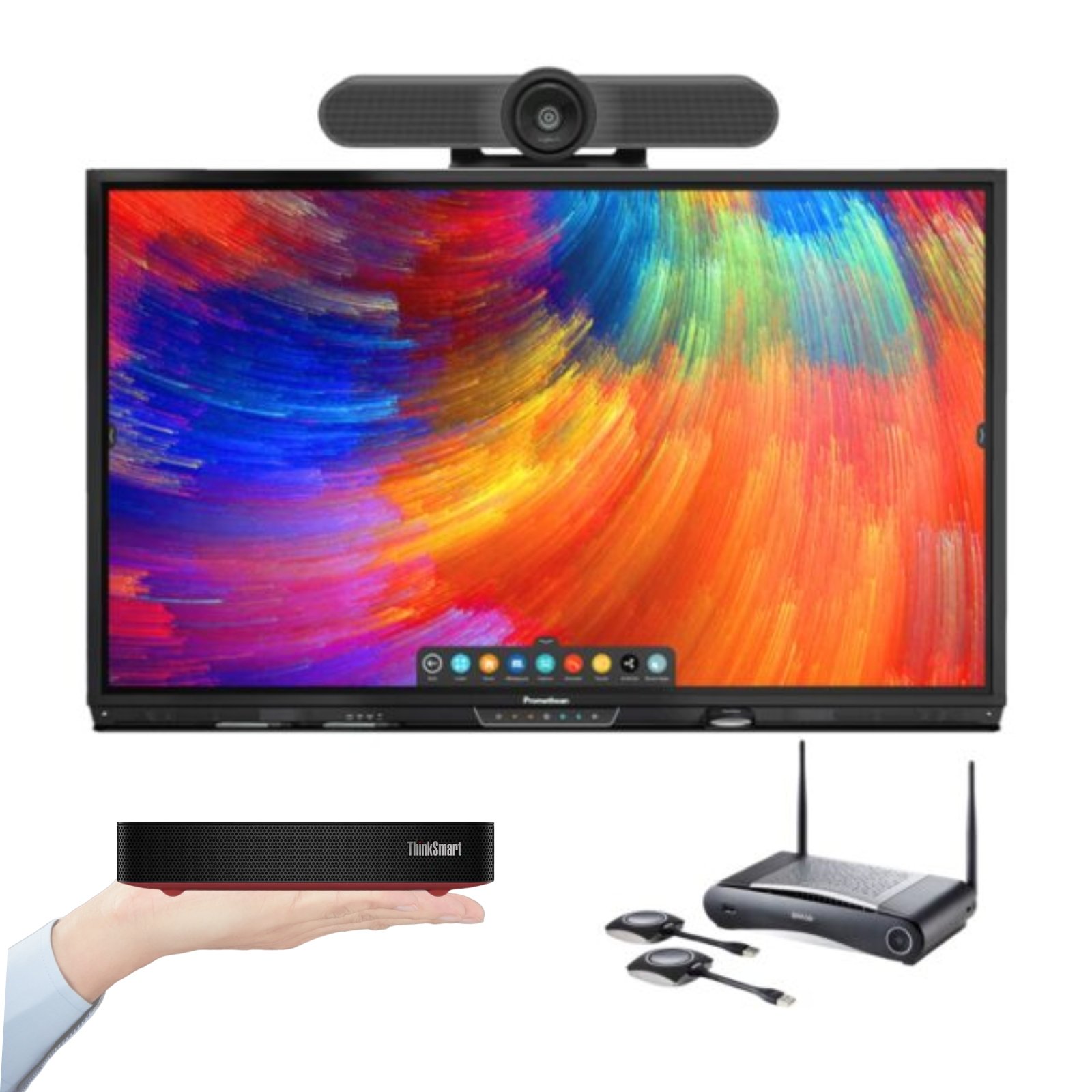 Promethean ActivPanel AP7-B75 | 75″ | 4K UHD | Interactive | Webcam, Barco &amp; Mini PC