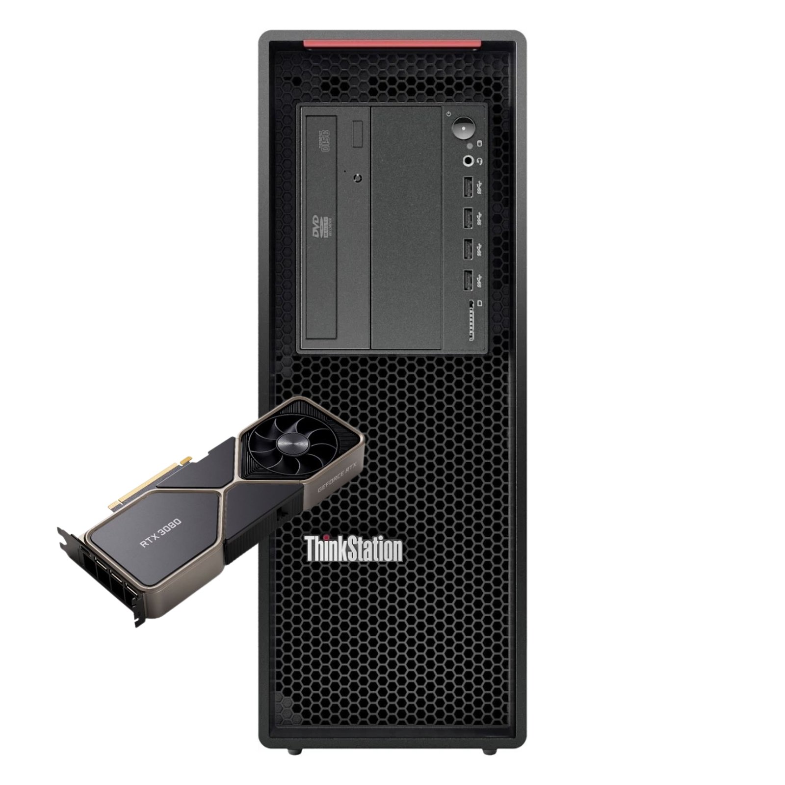 Lenovo ThinkStation P520 | Xeon W-2123 | 16GB | SSD 256GB + 2x HDD 500GB | NVIDIA RTX 3080