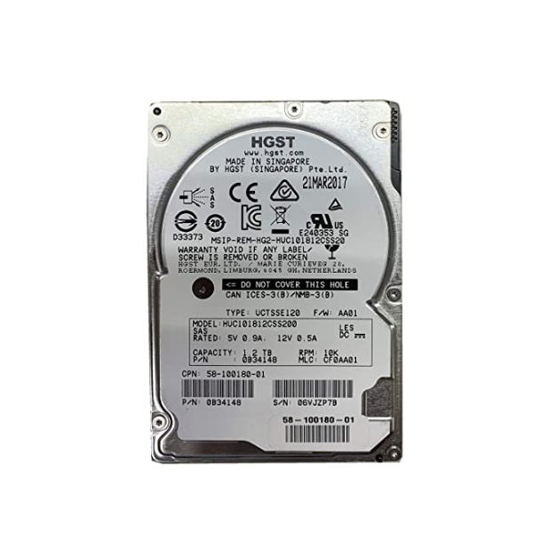 HP HDD 1.2TB SAS 10k 6G 2.5″
