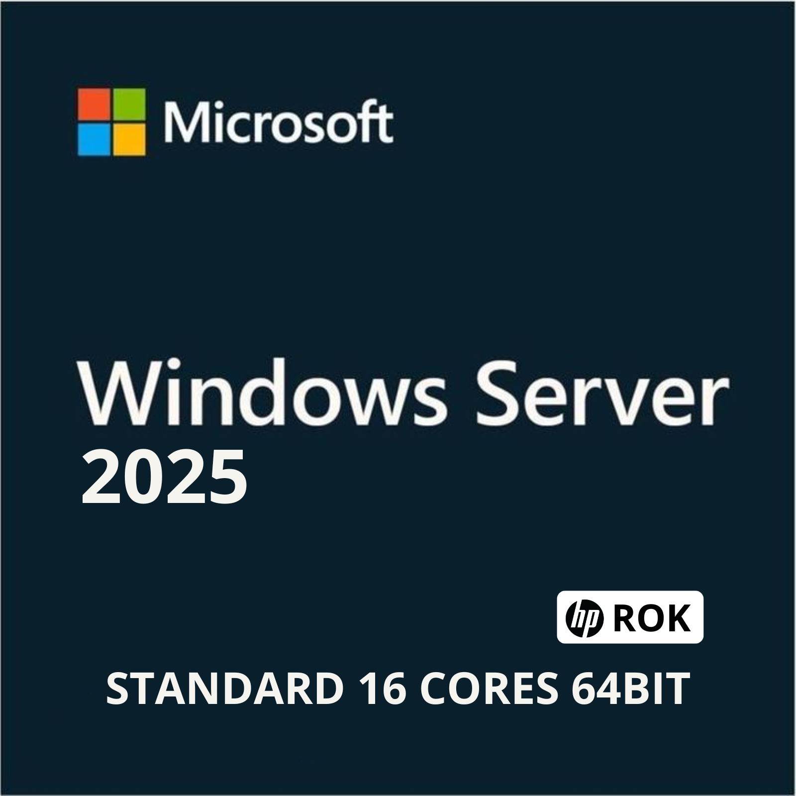 HPE Windows Server 2025 Standard 16 Cores 64Bit ROK