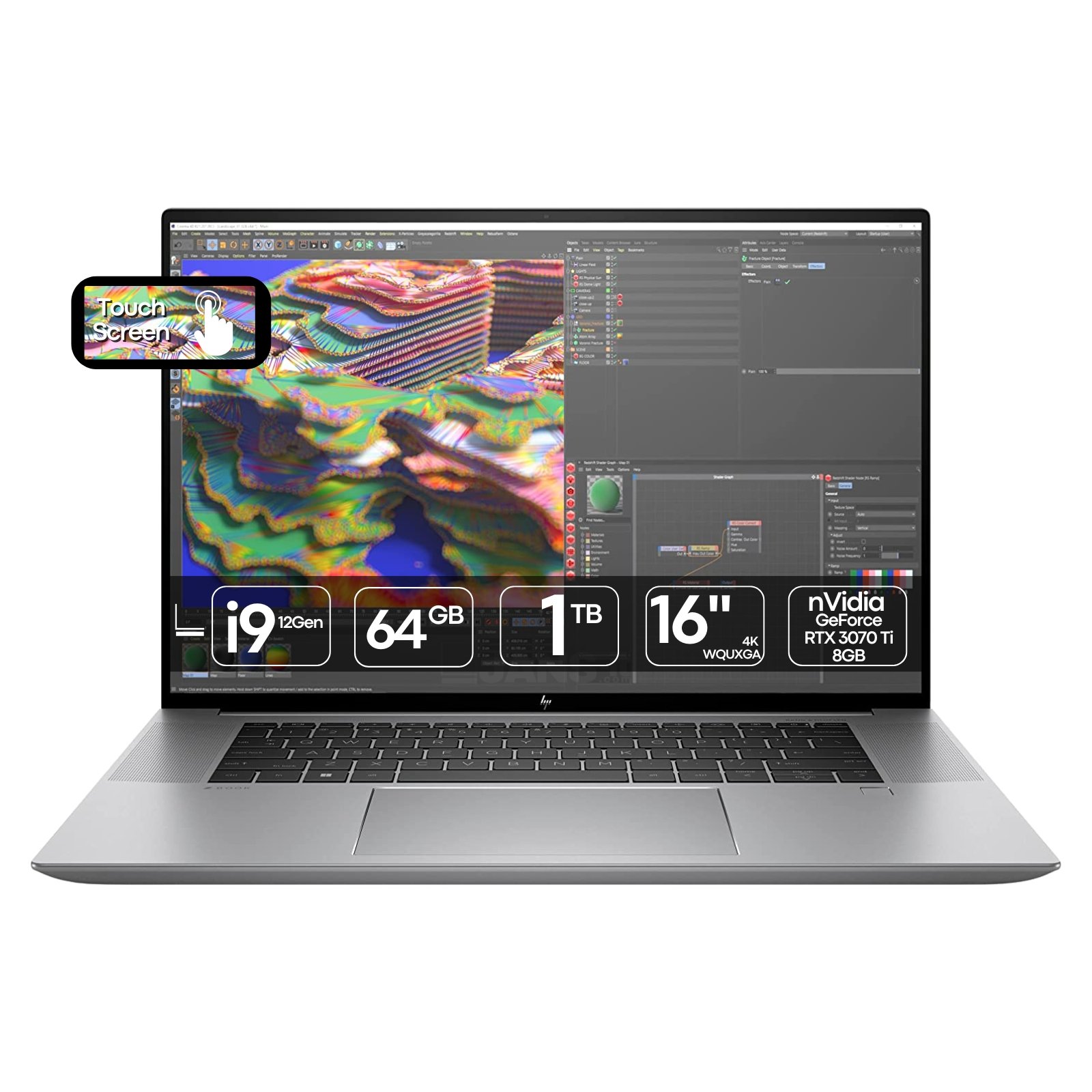 HP ZBook Studio 16 G9 | i9-12900H | 64GB | SSD 1TB | RTX 3070 Ti 8GB | 16″ 4K Touch