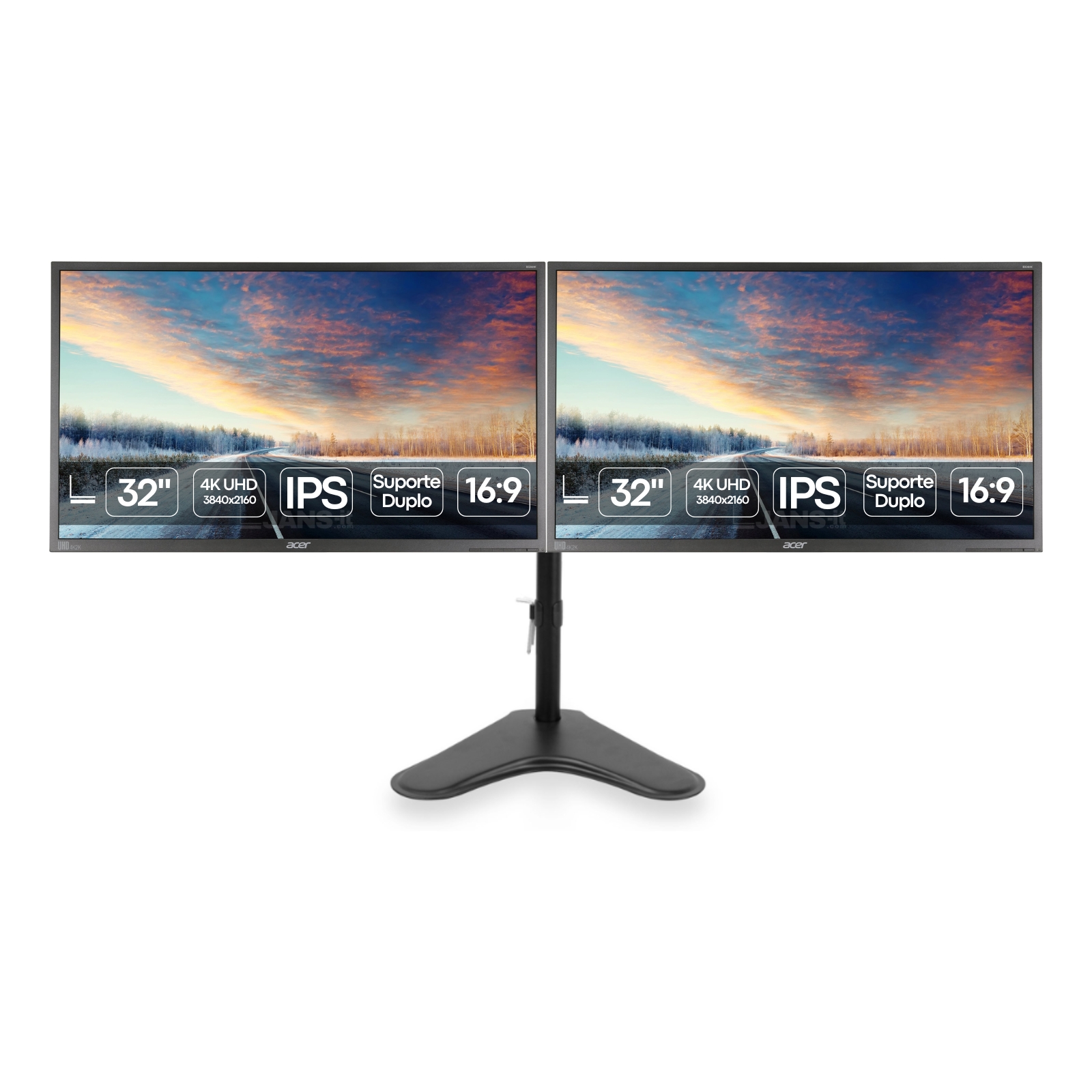 Dois Monitores Acer B326HK | 32″ | 4K UHD | IPS