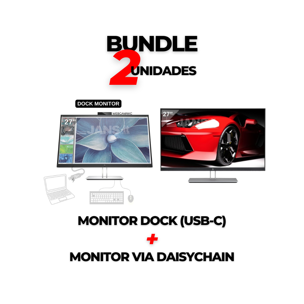 Bundle Ecrã Docking 27″ HP EliteDisplay E27d G4 + Ecrã 27″ HP EliteDisplay E27q G4